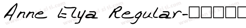 Anne Elya Regular字体转换